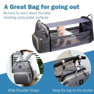 Diaper Bag Backpack with Changing Station